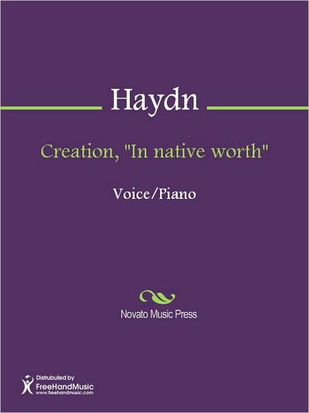 Creation, "In native worth"