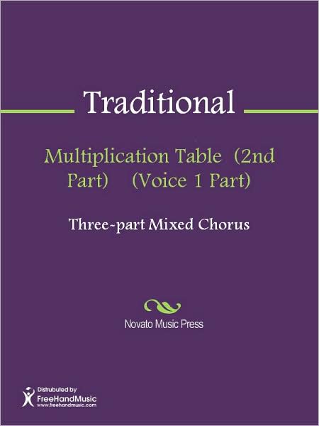 Multiplication Table (2nd Part) (Voice 1 Part)