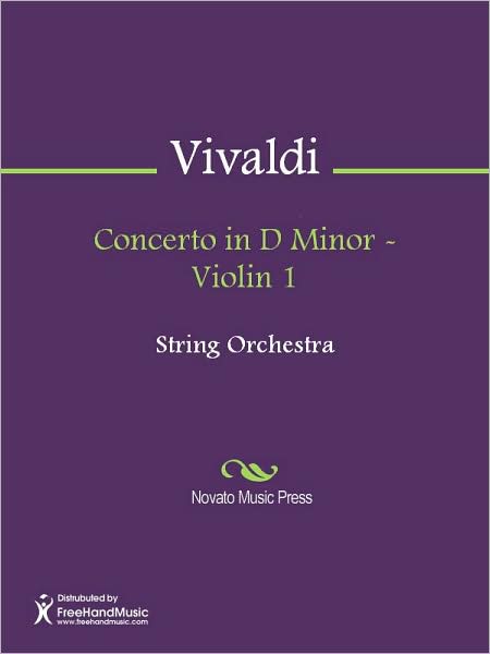 Concerto in D Minor - Violin 1