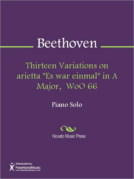 Thirteen Variations on arietta "Es war einmal" in A Major, WoO 66