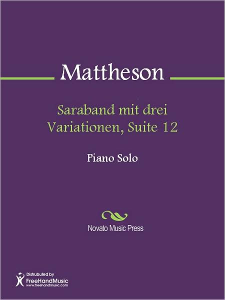 Saraband mit drei Variationen, Suite 12