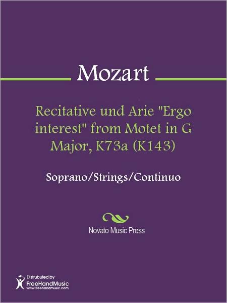 Recitative und Arie "Ergo interest" from Motet in G Major, K73a (K143)