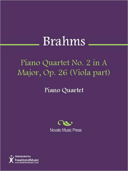 Piano Quartet No. 2 in A Major, Op. 26 (Viola part)