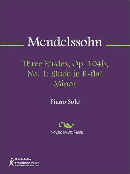 Three Etudes, Op. 104b, No. 1: Etude in B-flat Minor