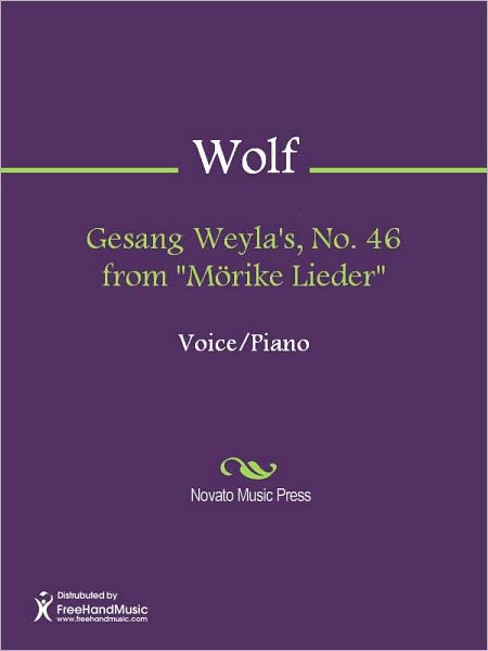 Gesang Weyla's, No. 46 from "Morike Lieder"