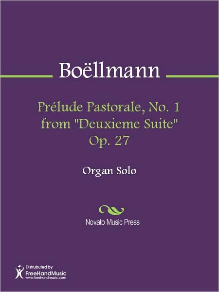 Prelude Pastorale, No. 1 from "Deuxieme Suite" Op. 27
