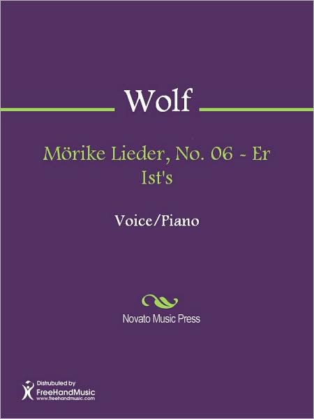 Morike Lieder, No. 06 - Er Ist's