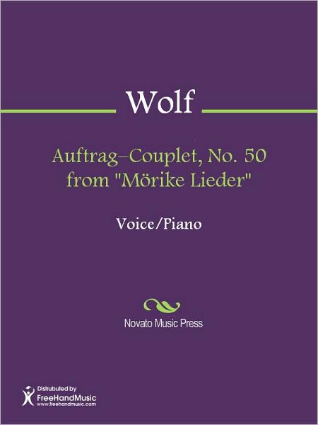 Auftrag-Couplet, No. 50 from "Morike Lieder"