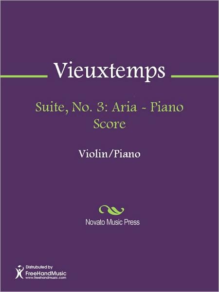 Suite, No. 3: Aria - Piano Score