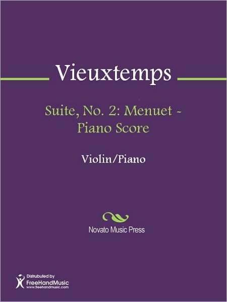 Suite, No. 2: Menuet - Piano Score