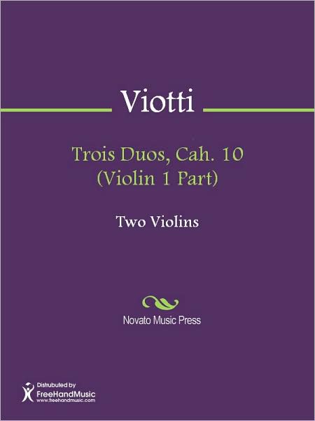 Trois Duos, Cah. 10 (Violin 1 Part)