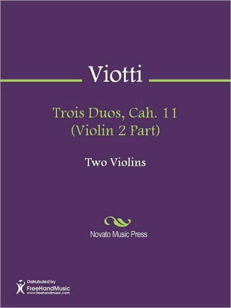 Trois Duos, Cah. 11 (Violin 2 Part)