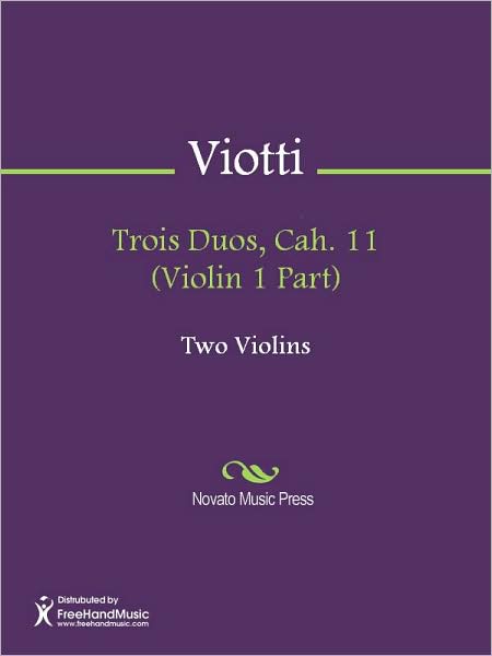 Trois Duos, Cah. 11 (Violin 1 Part)