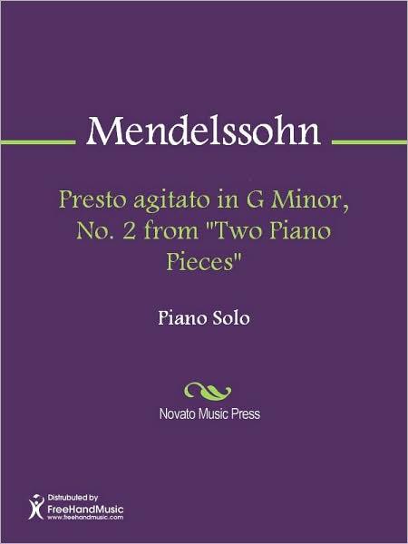 Presto agitato in G Minor, No. 2 from "Two Piano Pieces"
