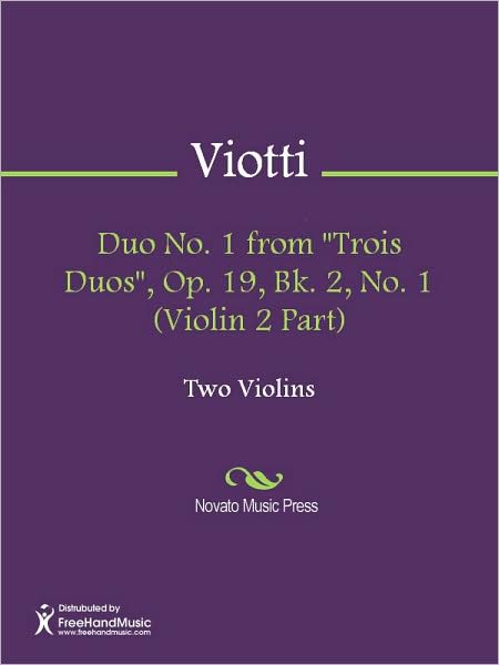 Duo No. 1 from "Trois Duos", Op. 19, Bk. 2, No. 1 (Violin 2 Part)