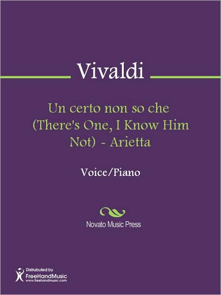 Un certo non so che (There's One, I Know Him Not) - Arietta