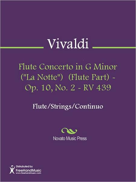 Flute Concerto in G Minor ("La Notte") (Flute Part) - Op. 10, No. 2 - RV 439