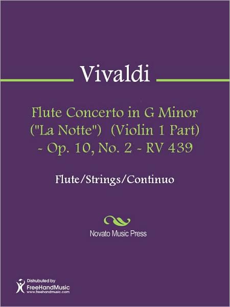 Flute Concerto in G Minor ("La Notte") (Violin 1 Part) - Op. 10, No. 2 - RV 439
