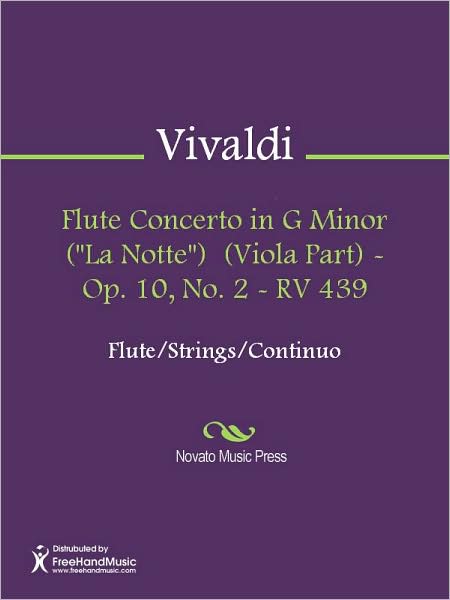 Flute Concerto in G Minor ("La Notte") (Viola Part) - Op. 10, No. 2 - RV 439