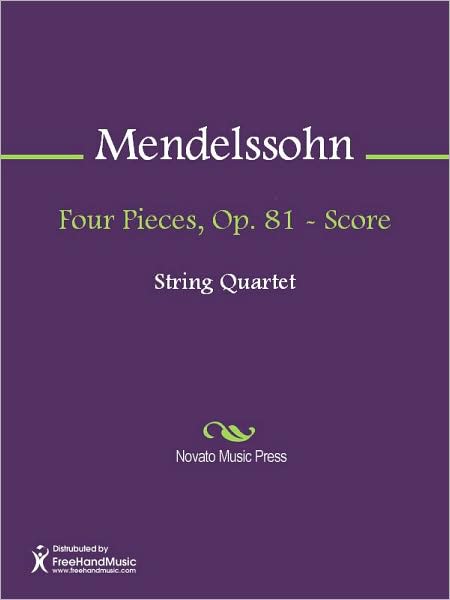 Four Pieces, Op. 81 - Score