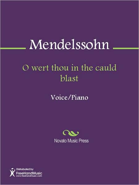 O wert thou in the cauld blast