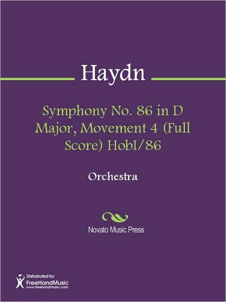 Symphony No. 86 in D Major, Movement 4 (Full Score) HobI/86