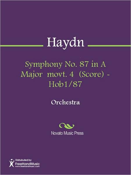 Symphony No. 87 in A Major movt. 4 (Score) - Hob1/87