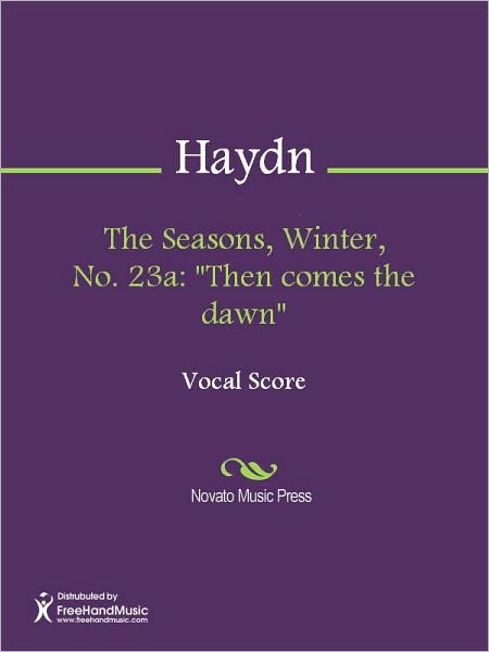 The Seasons, Winter, No. 23a: "Then comes the dawn"