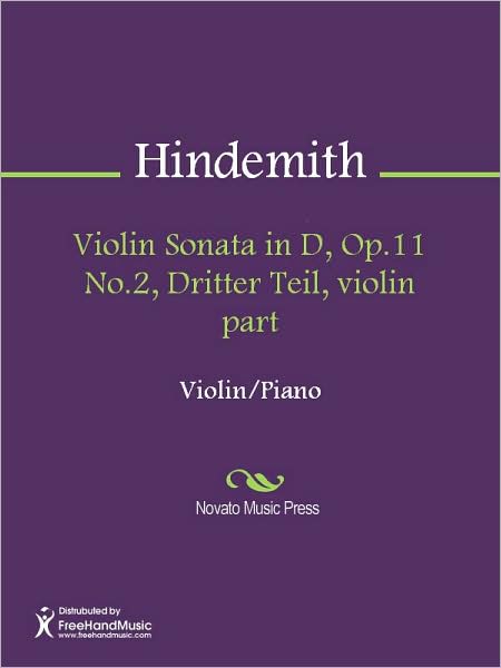 Violin Sonata in D, Op.11 No.2, Dritter Teil, violin part