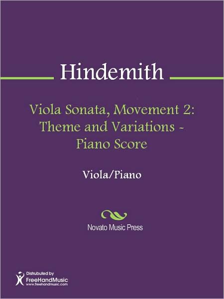 Viola Sonata, Movement 2: Theme and Variations - Piano Score