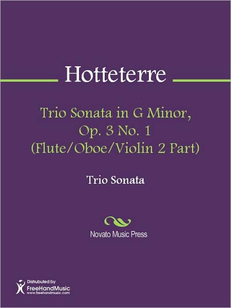 Trio Sonata in G Minor, Op. 3 No. 1 (Flute/Oboe/Violin 2 Part)