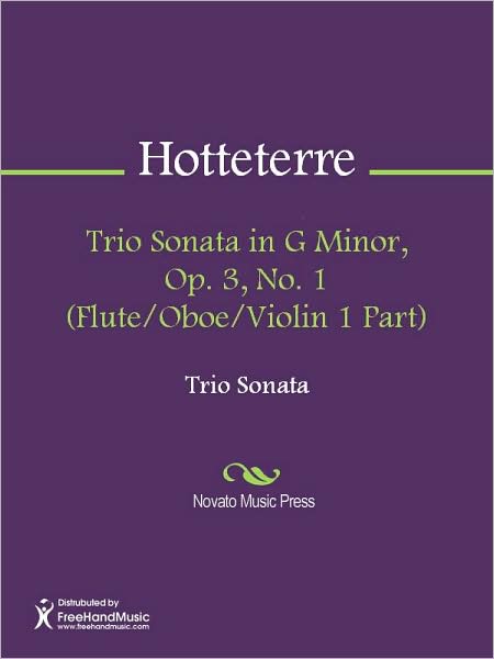 Trio Sonata in G Minor, Op. 3, No. 1 (Flute/Oboe/Violin 1 Part)