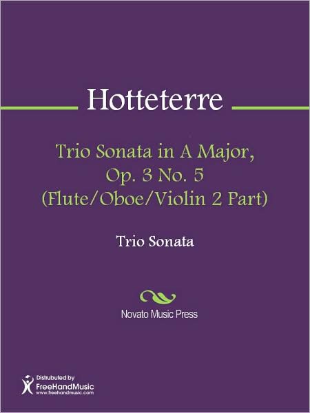 Trio Sonata in A Major, Op. 3 No. 5 (Flute/Oboe/Violin 2 Part)