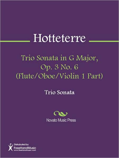 Trio Sonata in G Major, Op. 3 No. 6 (Flute/Oboe/Violin 1 Part)
