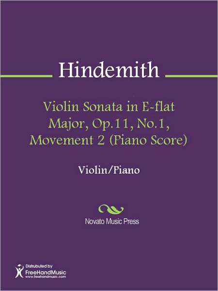 Violin Sonata in E-flat Major, Op.11, No.1, Movement 2 (Piano Score)