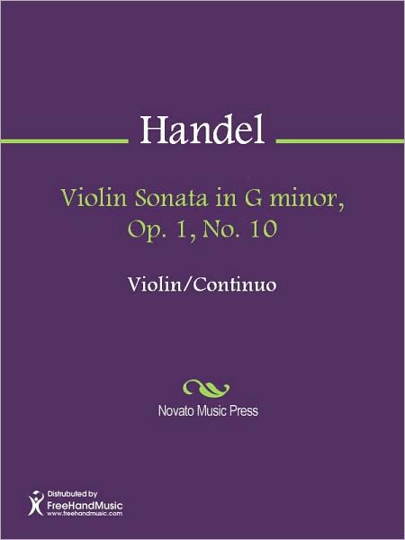 Violin Sonata in G minor, Op. 1, No. 10