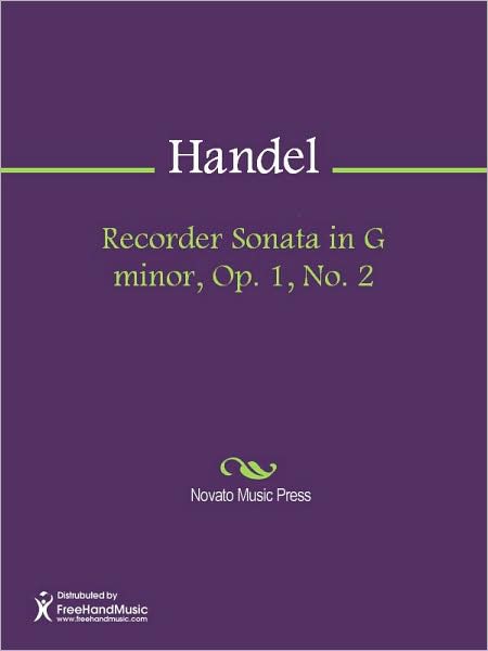 Recorder Sonata in G minor, Op. 1, No. 2