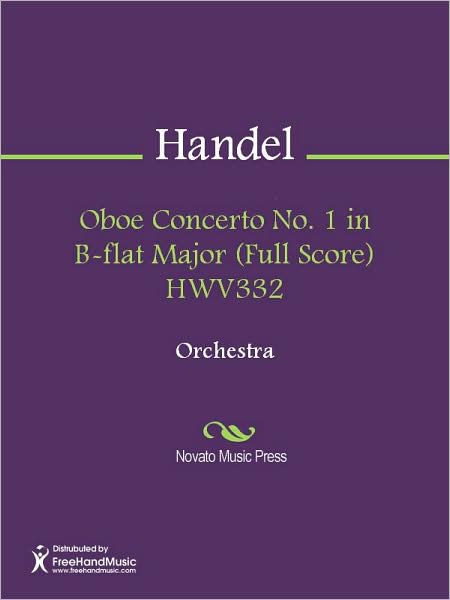 Oboe Concerto No. 1 in B-flat Major (Full Score) HWV332