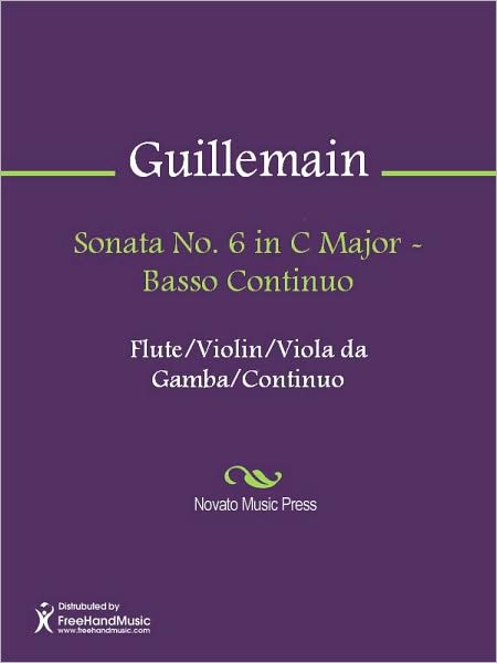 Sonata No. 6 in C Major - Basso Continuo