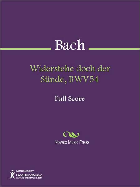 Widerstehe doch der Sunde, BWV54