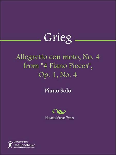 Allegretto con moto, No. 4 from "4 Piano Pieces", Op. 1, No. 4