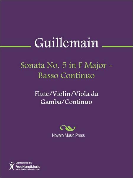 Sonata No. 5 in F Major - Basso Continuo