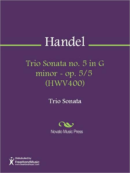 Trio Sonata no. 5 in G minor - op. 5/5 (HWV400)