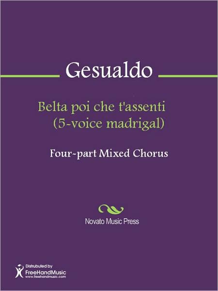 Belta poi che t'assenti (5-voice madrigal)