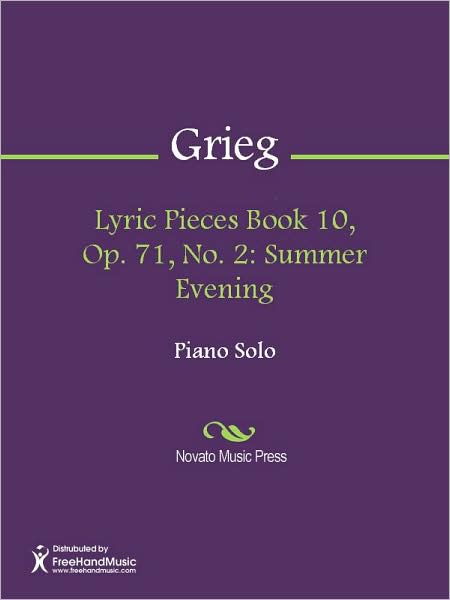 Lyric Pieces Book 10, Op. 71, No. 2: Summer Evening