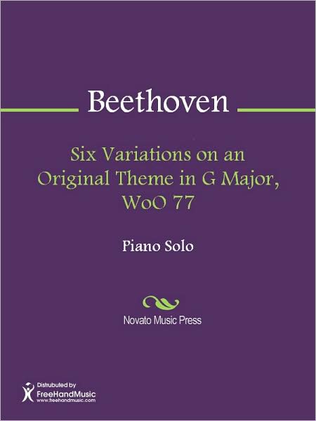 Six Variations on an Original Theme in G Major, WoO 77