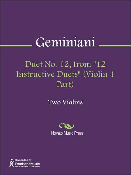 Duet No. 12, from "12 Instructive Duets" (Violin 1 Part)