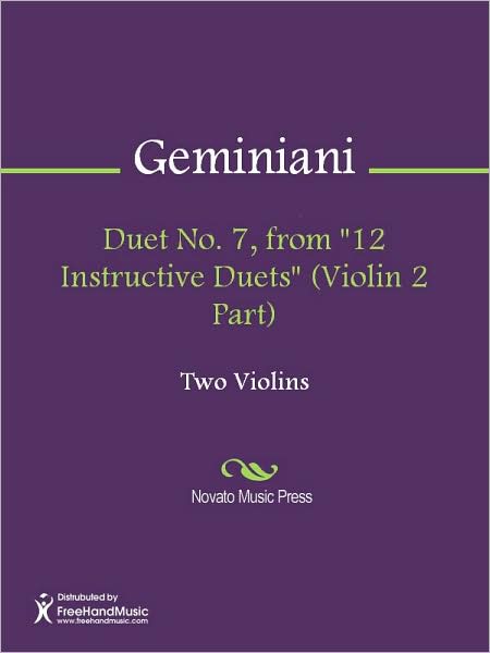 Duet No. 7, from "12 Instructive Duets" (Violin 2 Part)