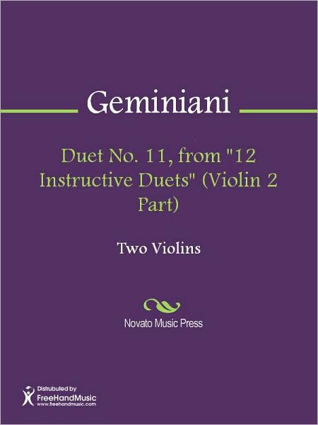 Duet No. 11, from "12 Instructive Duets" (Violin 2 Part)
