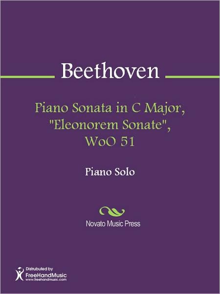 Piano Sonata in C Major, "Eleonorem Sonate", WoO 51